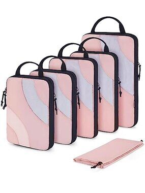 Compression Packing Cubes Travel Organizer Set Luggage Suitcase Storage Bags